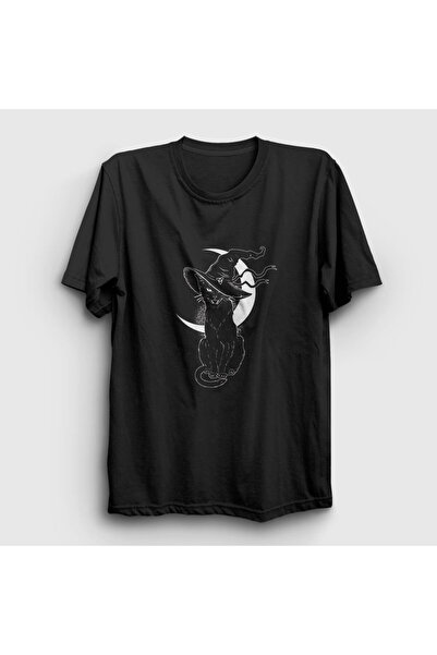 Presmono تي شيرت أسود على شكل قطة الهالوين للجنسين288210تي تي