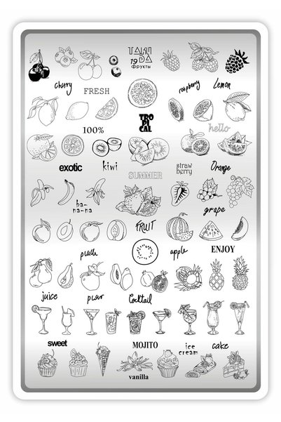 Takida Stamping Baskı Plakası Xl Meyve 19