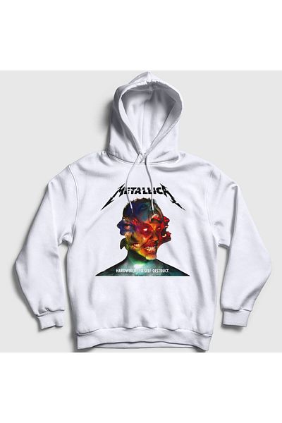 Presmono Φούτερ Metallica Unisex με λευκή κουκούλα - Hardwired 292460 ττ
