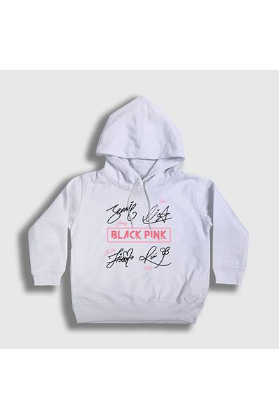 Presmono Hanorac cu glugă unisex alb Tanda Tangan Blackpink294099tt