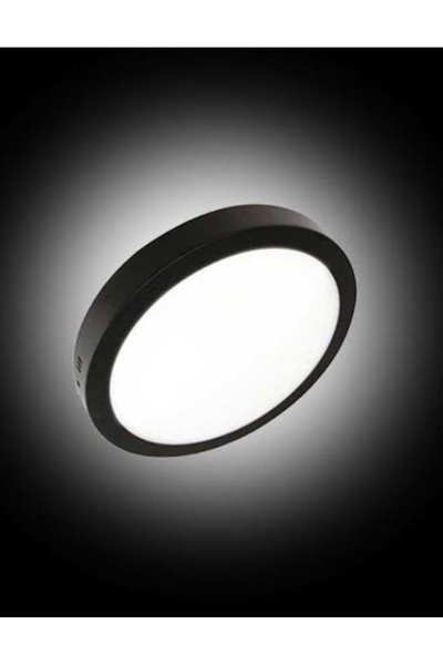 Genel Markalar Avize Sıva Üstü Led Panel Glop Modern Balkon Banyo Tuvalet Kolidor Aydınlatma Siyah