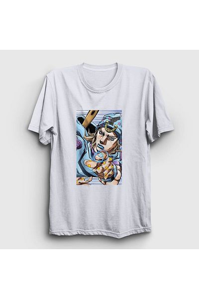 Presmono Μπλουζάκι Unisex Λευκό Johnny Joestar Anime Jojo 321490 ττ