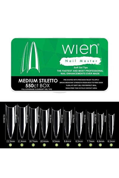 Wien Nail Master Yeni Nesil Protez Tırnak Jel Tips Soft Gel Tips Medium Stile...