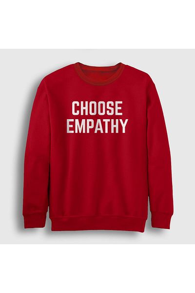 Presmono Унисекс червен суитшърт Choose Empathy Selena Gomez 320049tt