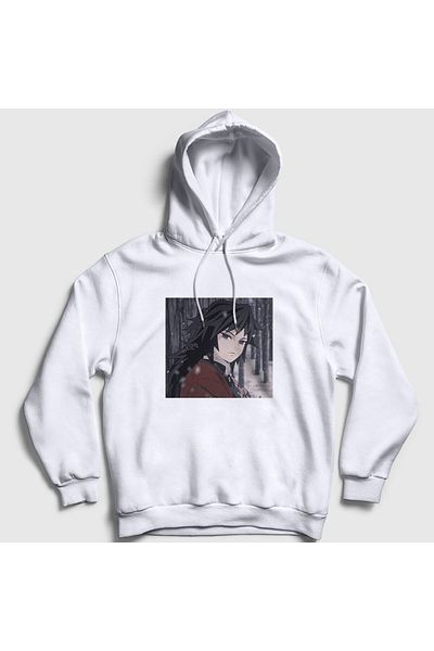 Presmono Unisex Λευκό Χειμώνα Giyu Tomioka Anime Demon Slayer Kimetsu No Yaiba Φούτερ με κουκούλα 298939 ττ