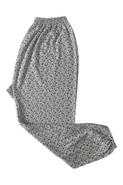 Modaley Giyim Pijama de damă din bumbac pieptănat cu model cu talie înaltă elastică cu elastic la gleznă -ml01