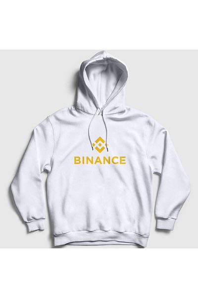 Presmono Φούτερ με κουκούλα Unisex White Logo V2 Binance Bitcoin 325017 ττ