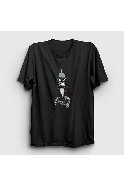 Presmono Μπλουζάκι Unisex Black Godfather Robot Bender Futurama 306321 ττ