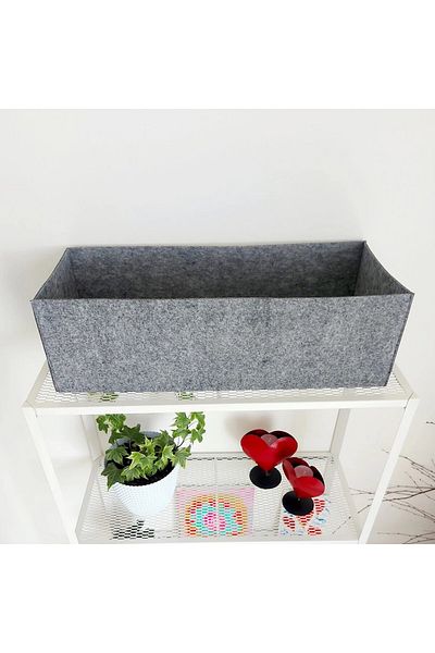 Next Craft Felt Basket, Home Organizer, Kids Room Organizer, Shelf Organizer 50X20X15 cm