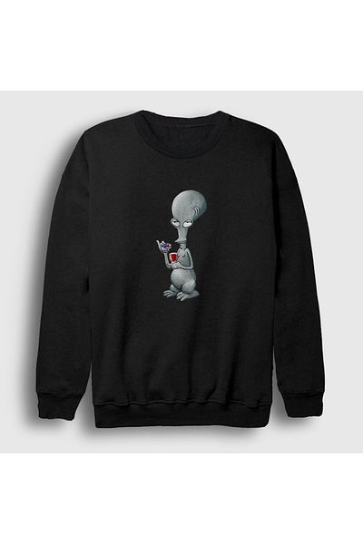 Presmono Unisex Alien Roger Smith Μαύρο φούτερ - American Dad 299247 ττ