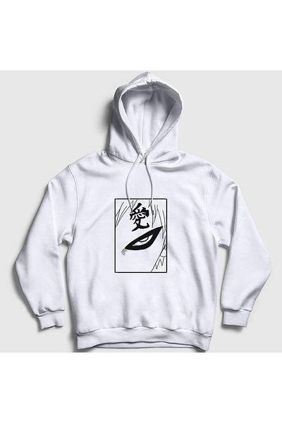 Presmono Φούτερ με κουκούλα Unisex White Gaara Anime Naruto 317717 ττ