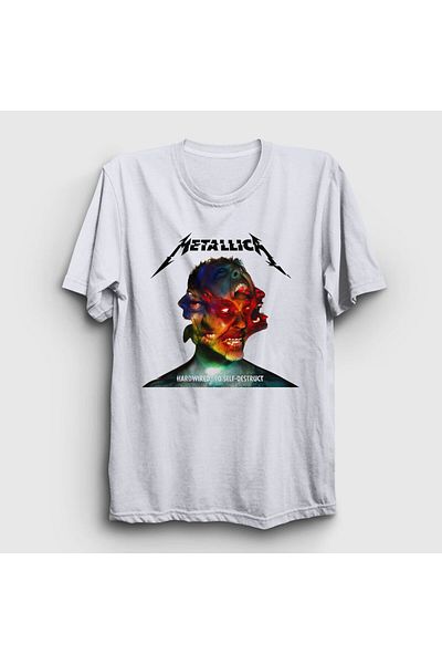 Presmono Μπλουζάκι Unisex Λευκό Hardwired Metallica 292373 ττ
