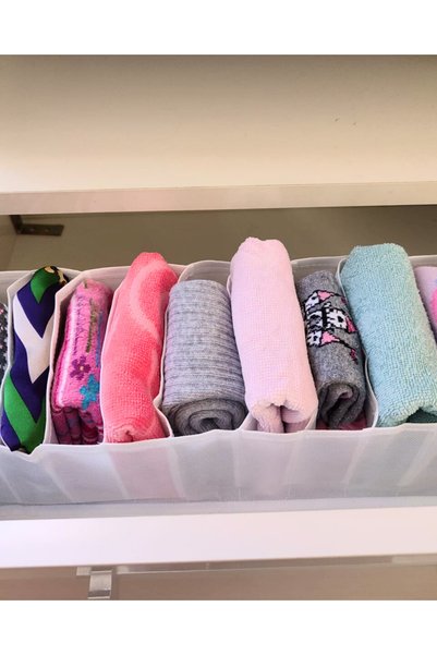 zvenn 3 Pieces of 11-Compartment Pocketed Organizers & Storage Pockets for Laundry, Socks, and Ties