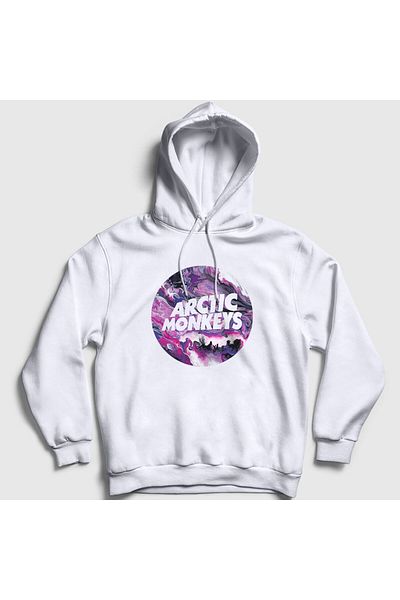 Presmono Φούτερ με κουκούλα Unisex White Planet Arctic Monkeys 293463 ττ