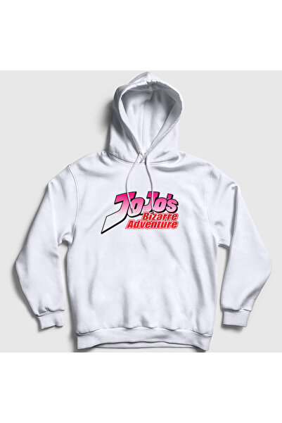 Presmono Φούτερ με κουκούλα Unisex με λευκό λογότυπο Anime Jojo 322737 ττ