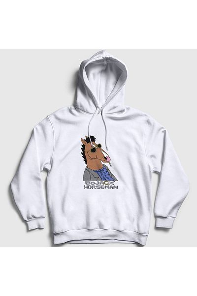 Presmono Φούτερ με λευκή κουκούλα Bojack Horseman Unisex - 299750 ττ
