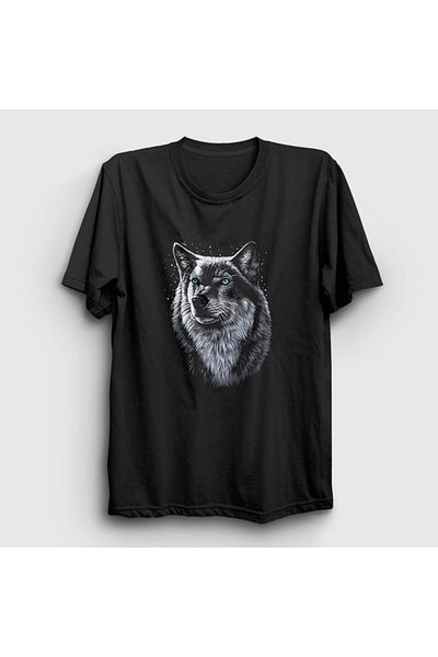 Presmono Μπλουζάκι Unisex Μαύρο Siberian Wolf Wolf 307210 ττ