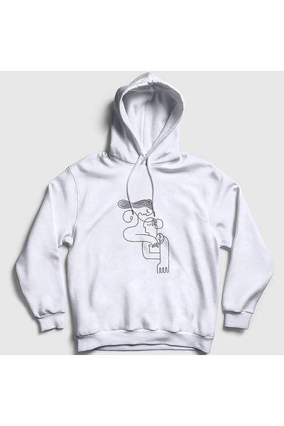 Presmono Φούτερ με κουκούλα Unisex White Lovers V2 για την Ημέρα του Αγίου Βαλεντίνου 284793 ττ