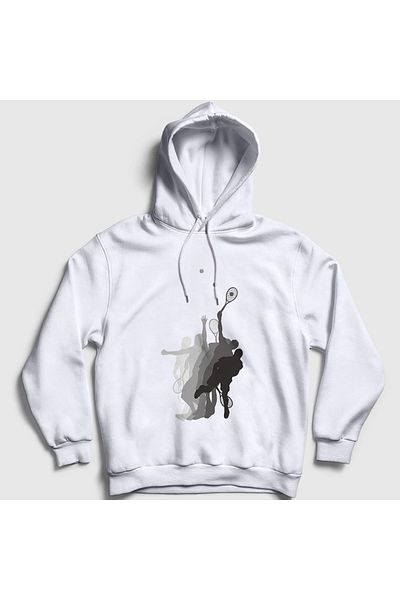 Presmono Φούτερ με κουκούλα Unisex White Ace Service Sports Tennis Tennis 329667 ττ