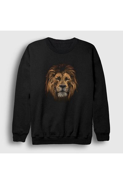 Presmono Унисекс черен суитшърт Fearless Lion 305658tt