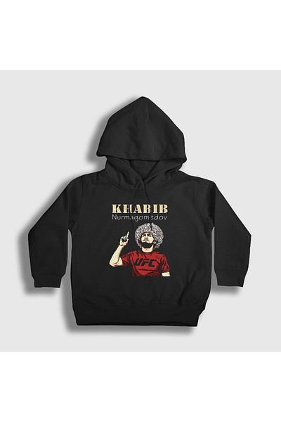 Presmono Унисекс детски черен суитшърт с качулка UFC Khabib Nurmagomedov 313130tt