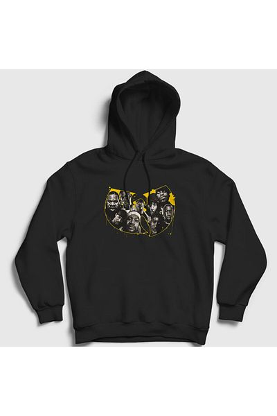 Presmono Φούτερ με κουκούλα Unisex Black Band Wu Tang Clan 303710 ττ