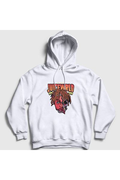 Presmono Φούτερ Juice Wrld Unisex με λευκή κουκούλα - No Vanity 302763 ττ