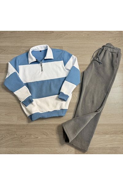 viperkombin 2-Piece Combo Sweat and Baggy Tracksuit with Half Zipper