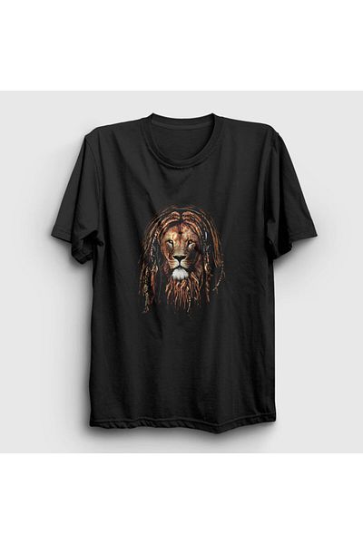 Presmono Μπλουζάκι Unisex Μαύρο Rasta Lion Lion 305783 ττ