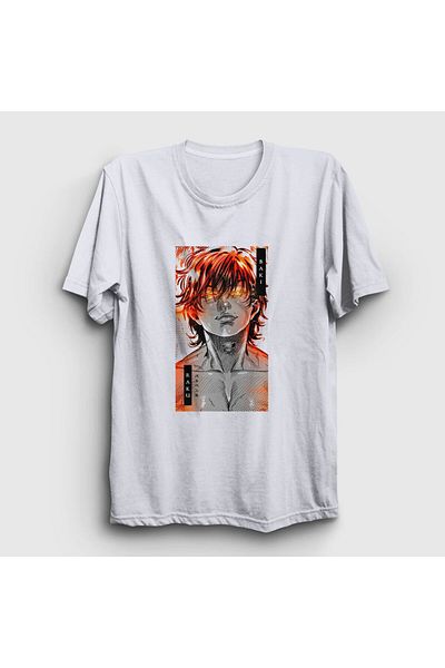 Presmono Μπλουζάκι Unisex White Fire Anime Hanma Baki 317590 ττ