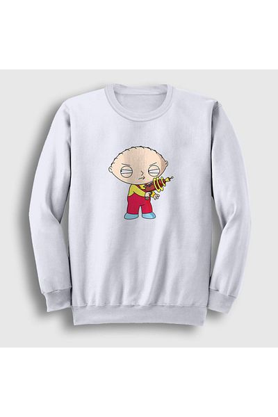 Presmono Φούτερ Unisex White Gun Stewie Griffin Family Guy 300301 ττ