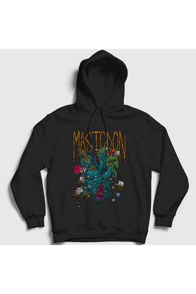 Presmono Φούτερ Unisex Black Monster Mastodon με κουκούλα 293303 ττ