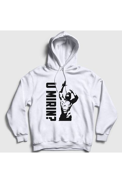 Presmono Φούτερ με κουκούλα Unisex White U Mirin Gym Fitness Zyzz 327658 ττ