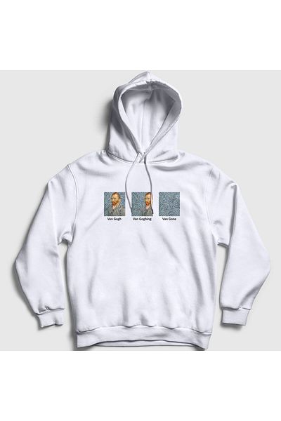 Presmono Φούτερ με κουκούλα Unisex White Van Gone Art Painter Vincent Van Gogh 303542 ττ
