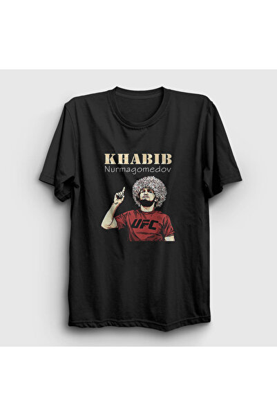 Presmono Unisex Siyah Ufc Khabib Nurmagomedov T-shirt 313107tt