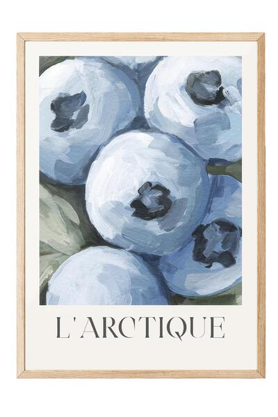 Postifull The Arctic Framed Painting, Wooden Frame and Poster, Vertical Wall Painting Comfort Series No:108525