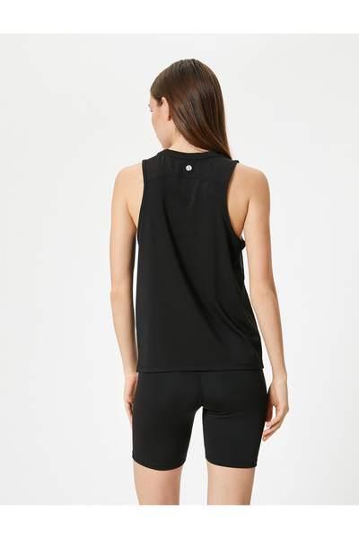 Koton Sports Athlete Crew Neck Comfortable Fit with Tulle Detail on the Sides