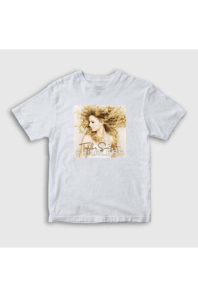 Presmono Unisex Παιδικό λευκό μπλουζάκι Fearless Taylor Swift 311152 ττ