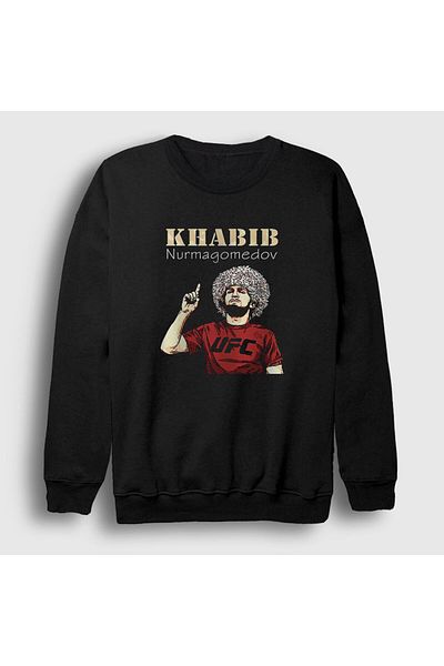 Presmono Унисекс черен суитшърт UFC Khabib Nurmagomedov 313150tt