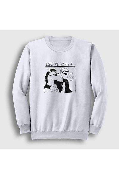 Presmono Φούτερ Unisex White Escape From La Bojack Horseman