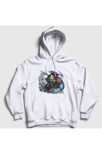 Presmono Unisex Λευκό Νερό Tanjiro Kamado Anime Demon Slayer Kimetsu No Yaiba Φούτερ με κουκούλα 307983 ττ