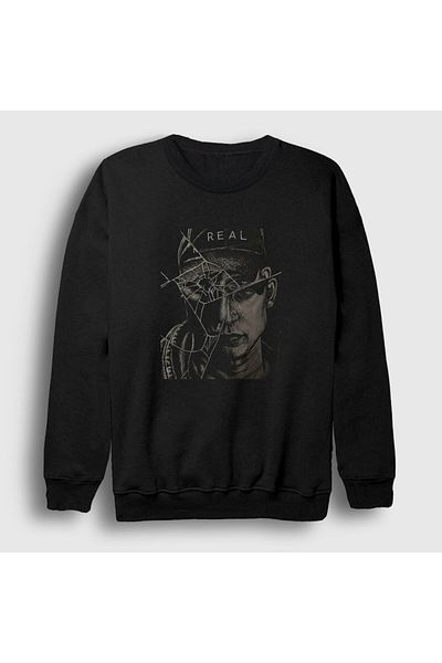 Presmono Унисекс черен суитшърт Broken Rapper Nf 304810tt