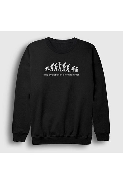 Presmono Φούτερ Unisex Black Evolution Developer Software 333082 ττ