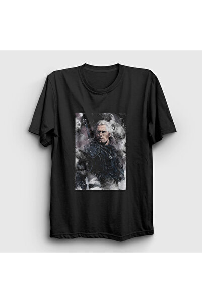 Presmono Unisex crna serija Geralt od Rivije iz igre Witcher T-shirt 321073tt