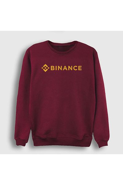 Presmono Φούτερ Unisex Claret Red Logo Binance Bitcoin 323032 ττ