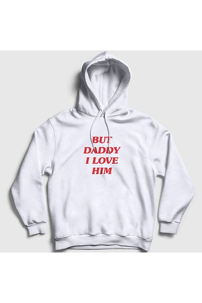 Presmono Φούτερ με λευκή κουκούλα Unisex Harry Styles - "Αλλά ο μπαμπάς του αγαπώ" 317127 ττ
