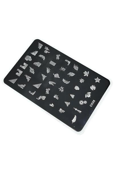 aba nails Nail Art Stamping Baskı Plakası Büyük Boy Xl Ck06
