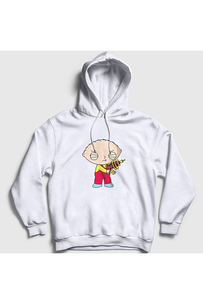 Presmono Φούτερ με κουκούλα Unisex White Gun Stewie Griffin Family Guy 300317 ττ