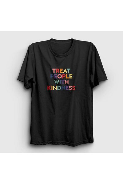 Presmono Μπλουζάκι Unisex Black Treat People With Kindness Χάρι Στυλς 318797 ττ