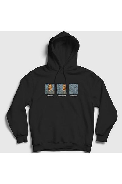 Presmono Φούτερ με κουκούλα Unisex Black Van Gone Art Painter Vincent Van Gogh 303542 ττ